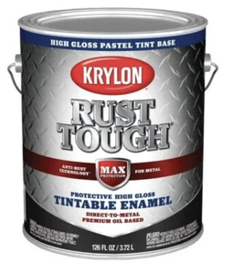 Krylon Rust Tough Oil-Based Gloss Rust Control Enamel, Pastel Base, 1 Gal. - Picture 1 of 1