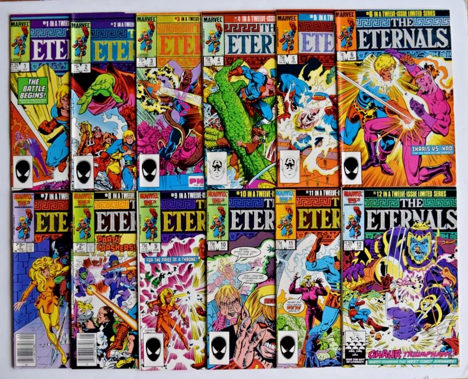 ETERNALS (1985) SET COMPLETO DE 12 NÚMEROS #1-12 MARVEL COMICS Foto 1 de 1