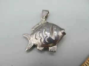 Sterling Silber Fisch Anhänger für Halskette - Bild 1 von 4