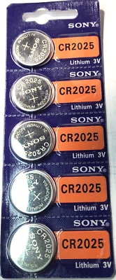 5PK CR2025 SONY MURATA 3V LITIO (GRAN CADUCIDAD 2034) DL2025 ECR2025 ENVÍO GRATUITO Foto 1 de 2