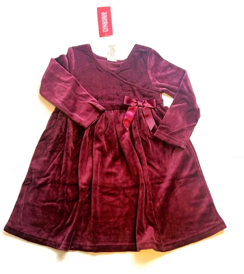 Nuevo con etiquetas Vestido Gymboree Niña Borgoña Encaje Corpiño Terciopelo Talla 5 Foto 1 de 3