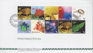 2005 New Zealand - Personalised Stamps Mini Sheet FDC - SG 2801-2810 - Picture 1 of 1