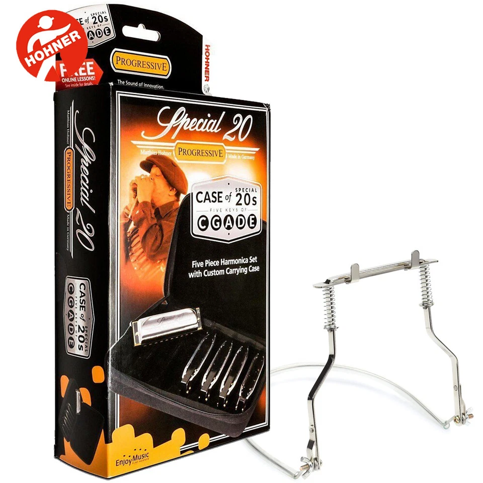 Hohner SPC Special 20 5-Pack Diatonic Harmonica Set with Case, Free Harp Holder - Image 1 of 1