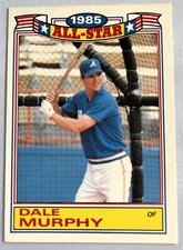 1985  DALE MURPHY - Topps GLOSSY ALL STAR GAME INSERT Card # 18 of 22 NM+