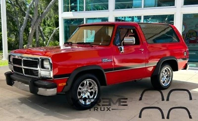 Juego de llamaradas de guardabarros extendidas negras texturizadas para Ramcharger D250 D150 1981-1993 Foto 1 de 3