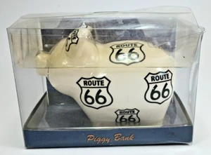 Route 66 Ceramic Piggy Bank by Souvenir Statements, In Original 2010 Box. - Picture 1 of 10