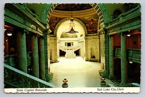 State Capitol Rotunde Salt Lake City Utah Vintage Postkarte ohne Post - Bild 1 von 2