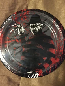 NIGHTMARE ON ELM STREET horror Halloween Party dessert/cake PAPER PLATES Freddy - Picture 1 of 2