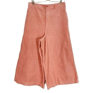 Uniqlo Womens Pants Size 12 High Rise Wide Leg Corduroy Culotte Baggy Y2k - Picture 1 of 8