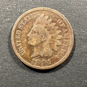 1891 INDIAN HEAD PENNY - Picture 1 of 2