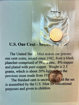 Blank Lincoln Penny Cent Planchet Mint Error Coin, Type2, BU, Copper Coated Zinc - Image 1 of 4