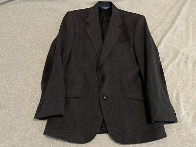 Pendleton загрузки амбара Western Tweed шерсти куртка Blazer Sport пальто локоть патчи 42 - Изображение 1 из 4