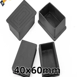 Rectangle Tube Stopper Blanking End Caps Pipe Plugs Bung Protective Pads 40x60mm - Picture 1 of 8