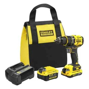 Stanley FatMax 18V V20 Premium Brushless Hammer Drill Driver - 2x2.0Ah Kit - Picture 1 of 9