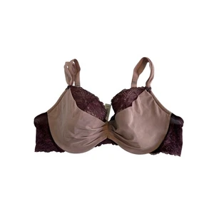 Adore Me NWT Women's Plus 44DDD Clairabella Contour Push Up Lace Mesh Bra Purple - Picture 1 of 13