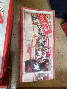 Set /8 Gläser Coca Cola Coke Eisbär Schlittschuh Vintage 1995 NEU RAR - Bild 1 von 1