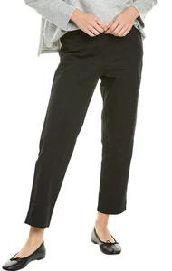 Eileen Fisher neu mit Etikett hohe Taille schmale Knöchelhose BIO-BAUMWOLLTWILL Gr. L XL $ 178 - Bild 1 von 5