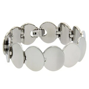 Brazalete de eslabones de forma ovalada de acero inoxidable de 20 mm para mujer de 7 pulgadas - Imagen 1 de 1