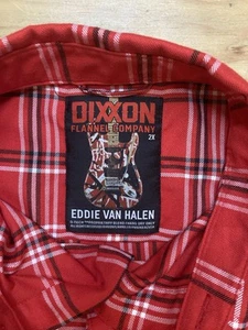 Dixxon Flannel Co x Eddie Van Halen Hemd Erwachsene 2X rot kariert Rockband Herren 2X - Bild 1 von 11