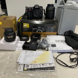 Nikon D7100 DSLR Camera with 18-105mm & AF-S DX 35mm f/1.8G Lenses Kit - Picture 1 of 8