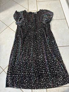 GIRLS MULTI METALLIC THREAD SPARKLE CAP SLEEVE LINED DRESS-AGE 11YRS BNWOT - Picture 1 of 20