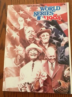 1984 WORLD SERIES Official Game PROGRAM NM DETROIT TIGERS VS SAN DIEGO PADRES - Image 1 of 2