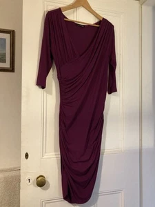Isabella Oliver Purple Maternity Bodycon Dress Size M - Picture 1 of 5
