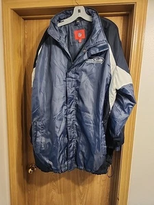 Herren Gr. XL NFL Seattle Seahawks Insul. Parka Feldjacke Mantel blau bestickt - Bild 1 von 8