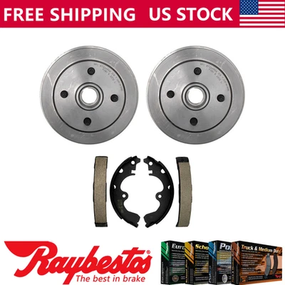 后套件制动鼓和刹车鞋适用于 1991 - 1992 年丰田 Tercel - Raybestos — 第 1/4 张图片