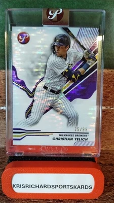 2024 Topps Pristine - Christian Yelich #157 Purple Refractor /99 - Image 1 of 2
