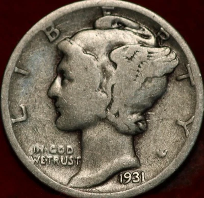1931-D Denver Mint Silver Mercury Dime - Image 1 of 2