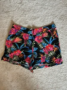 Pantaloncini corti neri con stampa tropicale Pavoni - Taglia 16 - Foto 1 di 2