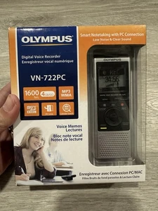 C38 NEW Olympus VN-722PC Digital Voice Recorder MP3 1600 Hours Recording Time - Picture 1 of 8
