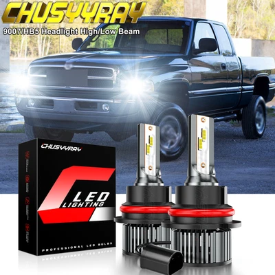 Faros LED súper brillantes para Dodge Ram 1500 2500 3500 1999-2005 9007 HB5 Foto 1 de 4