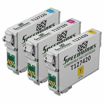 Conjunto de 3 cartuchos coloridos Reman para tinta Epson 127 Workforce 545 60 630 T127 - Imagem 1 de 4