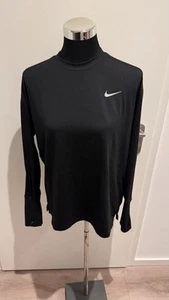 Nike Dri-FIT Laufshirt Langarm – Schwarz – Größe L - Bild 1 von 4