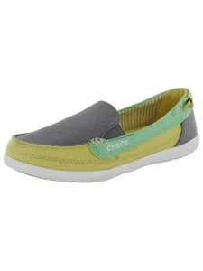 Zapato sin cordones Crocs para mujer de lona Walu, humo/mantequilla, EE. UU. 4 - Imagen 1 de 3