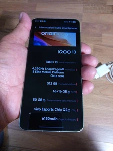 Vivo iQOO 13 5G 50MP 6.82" 16/512 GB Snapdragon 8 Elite famiglia x200 - Imagen 1 de 17