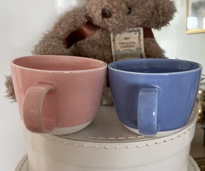 Keith Brymer Jones 2 x National Trust Mugs - Blush Pink & Cobalt Blue - Picture 1 of 4
