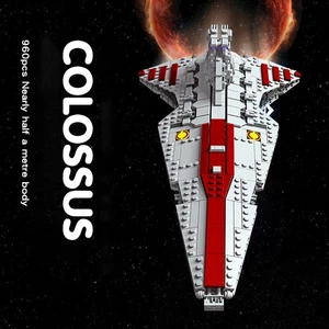 960PCS Blocchi Costruzione Corazzata Spaziale Nave Difesa MOC Modello Mattoncini - Foto 1 di 6