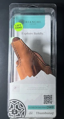 Bianchi 5BHL Thumbsnap Lined LH Belt Holster Small Frame Revolver 3" #10265 - Image 1 of 4