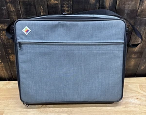 Vintage Apple Laptop Case Mac Computer Messenger Padded Bag Rainbow Logo Gray - Picture 1 of 18