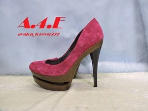 Jessica Simpson Pink Suede platform heels Size Womens 10 Mens 8.5 - Picture 1 of 14