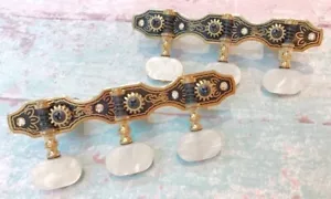 1/14 Klassische Gitarre Maschinenkopf Tuning Peg Tuner weißer Knopf 208GK-AW - Bild 1 von 4