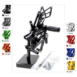 FXCNC Adjust Rearsets For Honda CBR600RR ABS 2009-2019 Footpegs Footrest Pedals - Picture 1 of 10