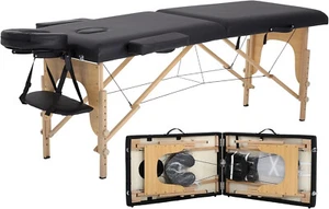 Massage Bed Portable Massage Table 2 Fold Lash Bed Adjustable Salon Bed SpaTable - Picture 1 of 7