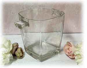 Minimalist Clear Glass Ice Bucket Stratus Luminarc Arcoroc Cristal d’Arques EXC - Picture 1 of 13