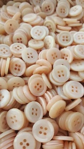 Coral Buttons, 4 Hole Sewing/Crafts 15mm - 1 Gross (144pcs.)(023) - Picture 1 of 2