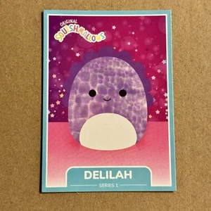 B1G1 ~ Squishmallow ~ Delilah the Dinosaur ~ #25 ~ Series 1 Trading Card ~ M/NM - Picture 1 of 2