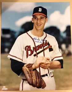 Warren Spahn Signed 16x20 Large Color Photo HOF Boston Braves - Picture 1 of 1